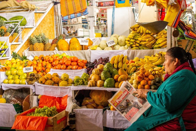 The Shamanic Explanation: Dopamine, Adrenaline, Serotonin, and DMT a photo of an outside market in South America