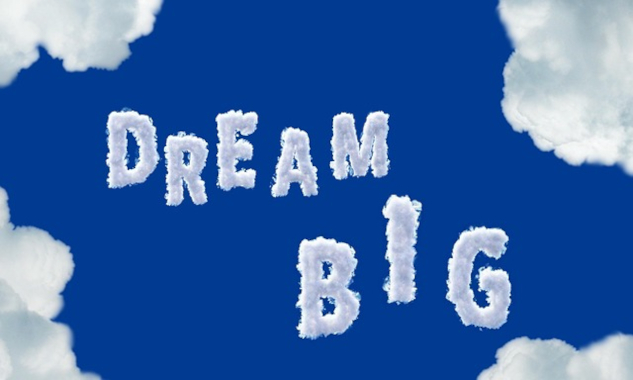 Big words in the sky: DREAM BIG.&nbsp;Image by Tumisu from Pixabay.&nbsp;